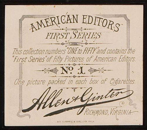 N35 Allen and Ginter American Editors